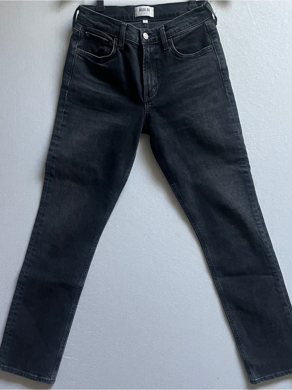 AGOLDE Organic Cotton Black Slim Straight Lyle Jeans Sz 26